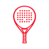 Teardrop racket shape icon
